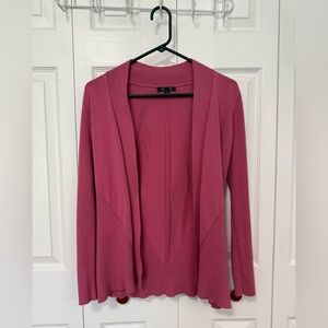 Pink Open Front Cardigan